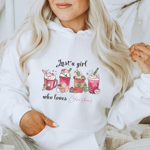 Just a Girl who loves Christmas hoodie - Trendznmore
