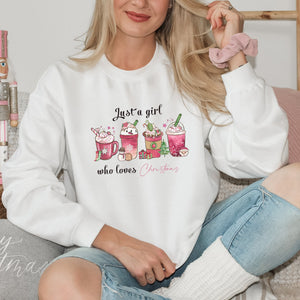 Just a Girl who loves Christmas Sweatshirt - Trendznmore