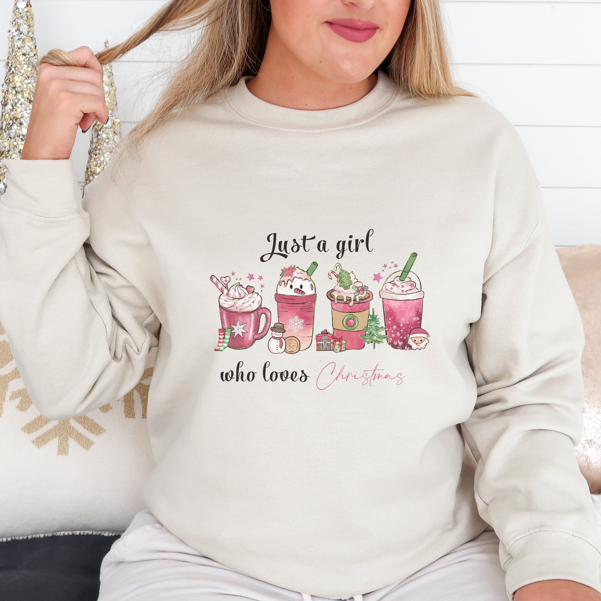 Just a Girl who loves Christmas Sweatshirt - Trendznmore