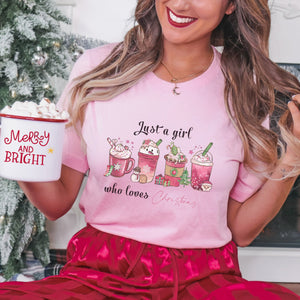 Just a Girl who loves Christmas T-shirt - Trendznmore
