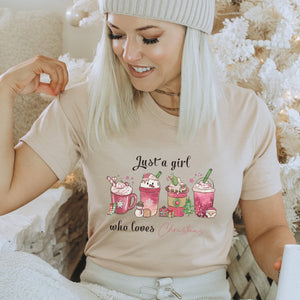 Just a Girl who loves Christmas T-shirt - Trendznmore