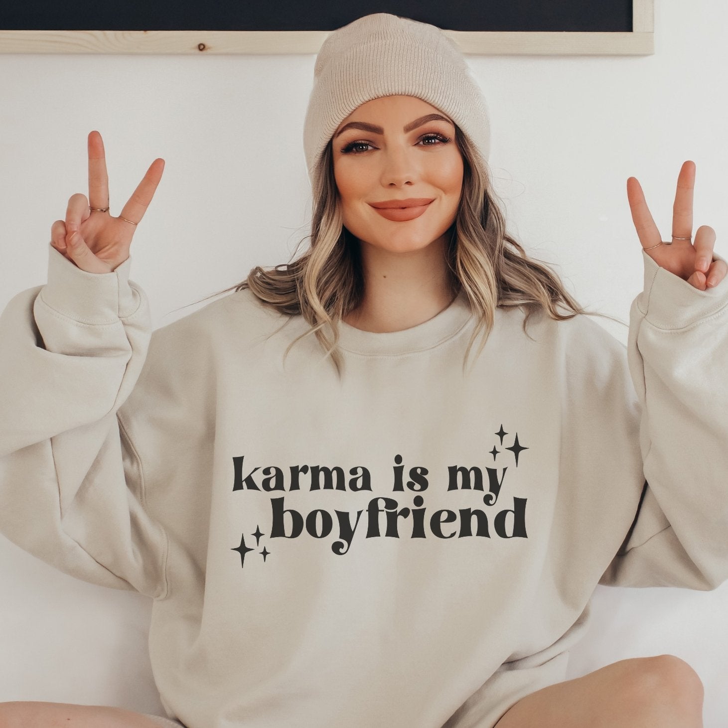 Karma is my Boyfriend Crewneck Sweatshirt - Trendznmore