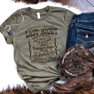 Last Night Country Western T-Shirt - Trendznmore