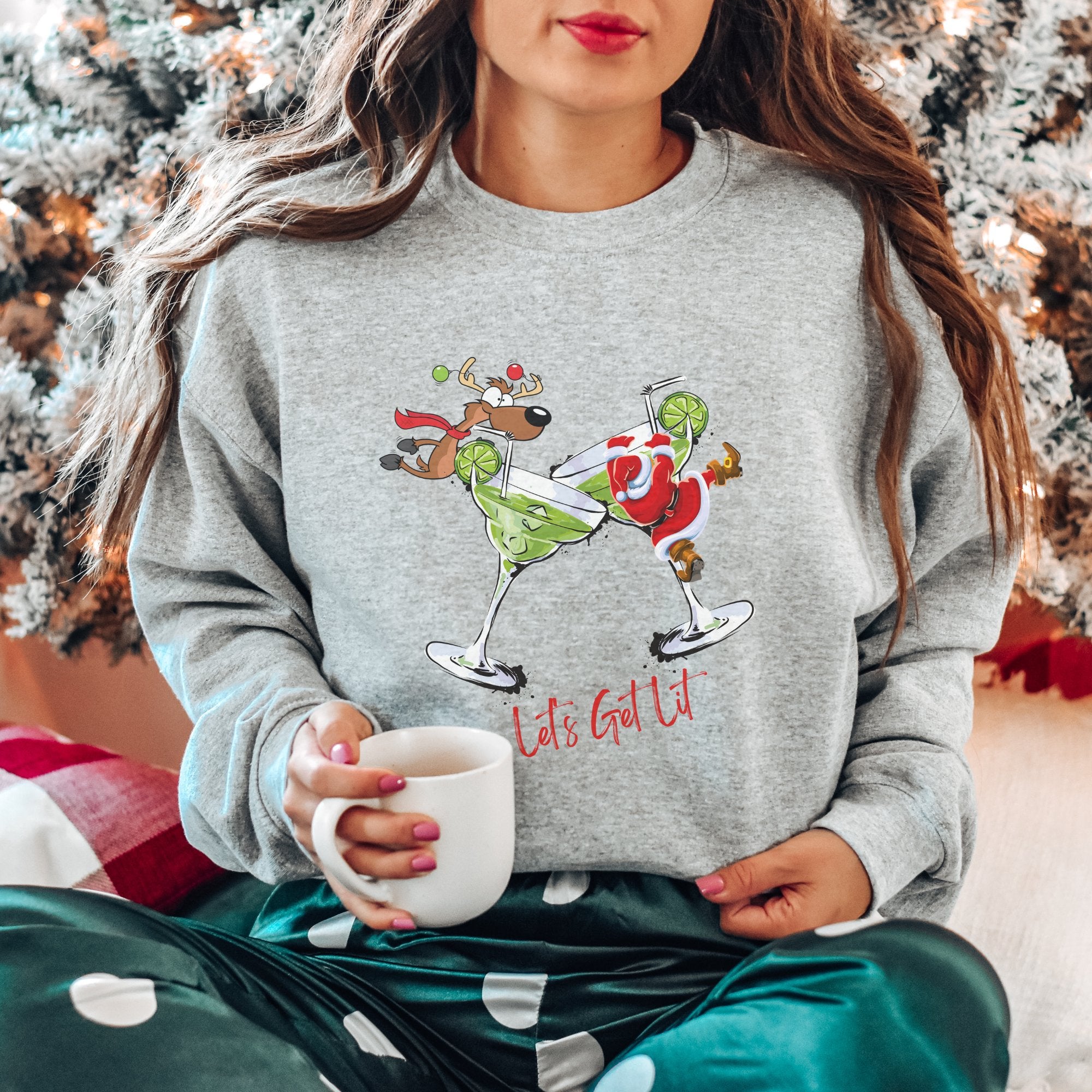 Let's Get Lit Christmas Sweatshirt - Trendznmore
