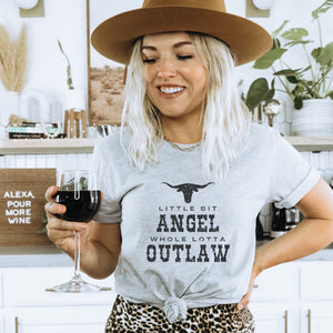 Little Bit Angel/Outlaw T-Shirt - Trendznmore