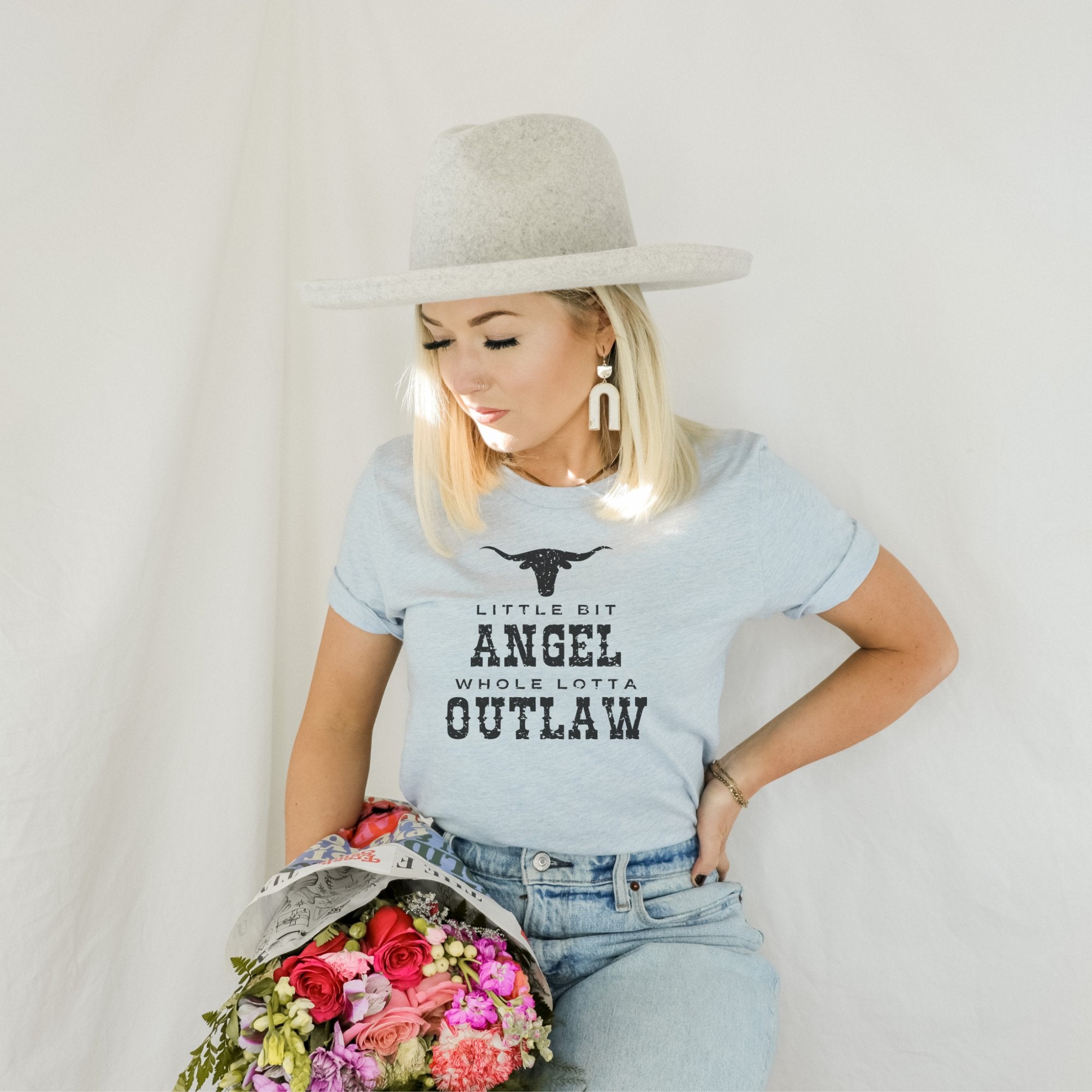 Little Bit Angel/Outlaw T-Shirt - Trendznmore