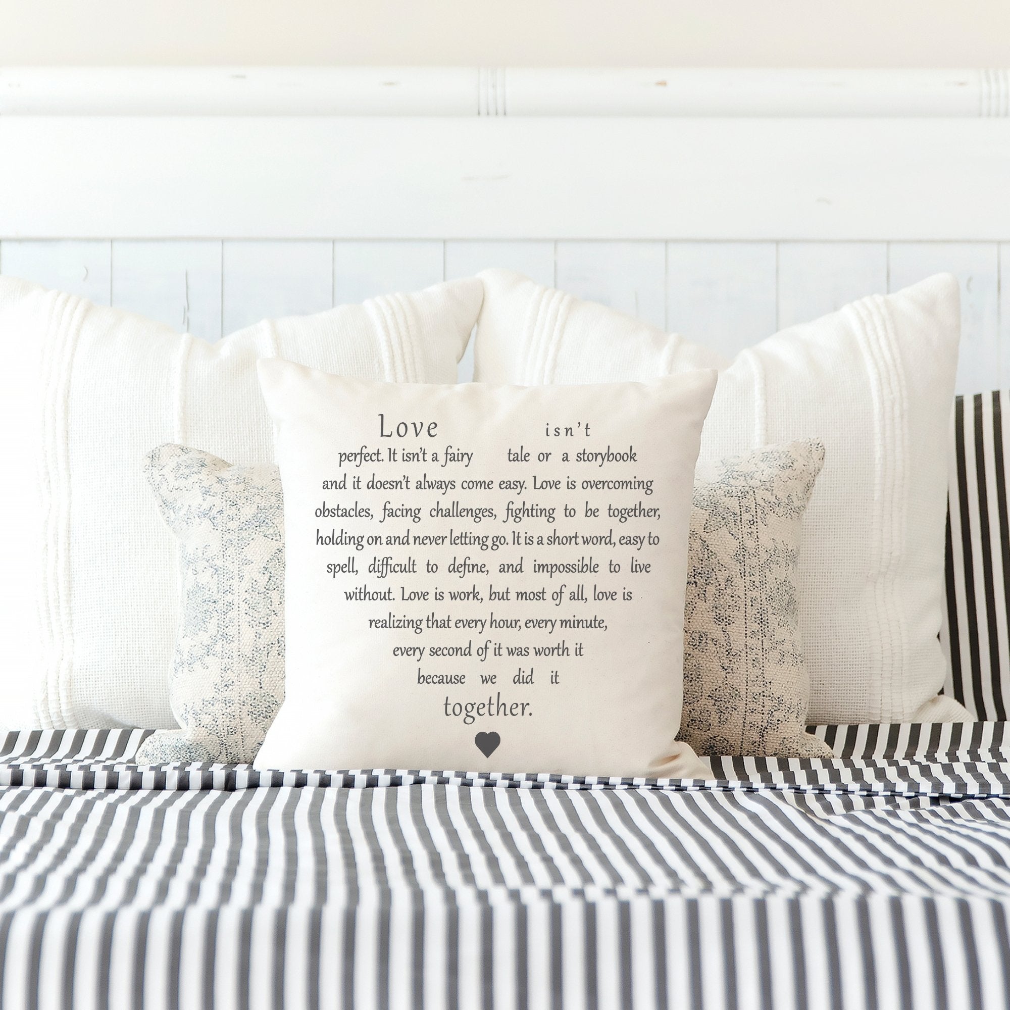 Love isn't Perfect Pillow Cover - Trendznmore