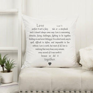 Love isn't Perfect Pillow Cover - Trendznmore
