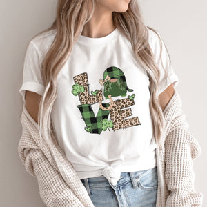 LOVE Leopard/Plaid Gnome St. Patrick's Day Shirt - Trendznmore