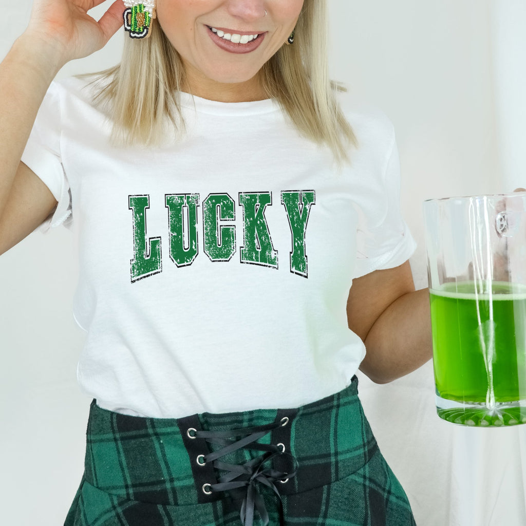 Lucky Distressed St. Patrick's Day T-Shirt (S-2XL) - Trendznmore