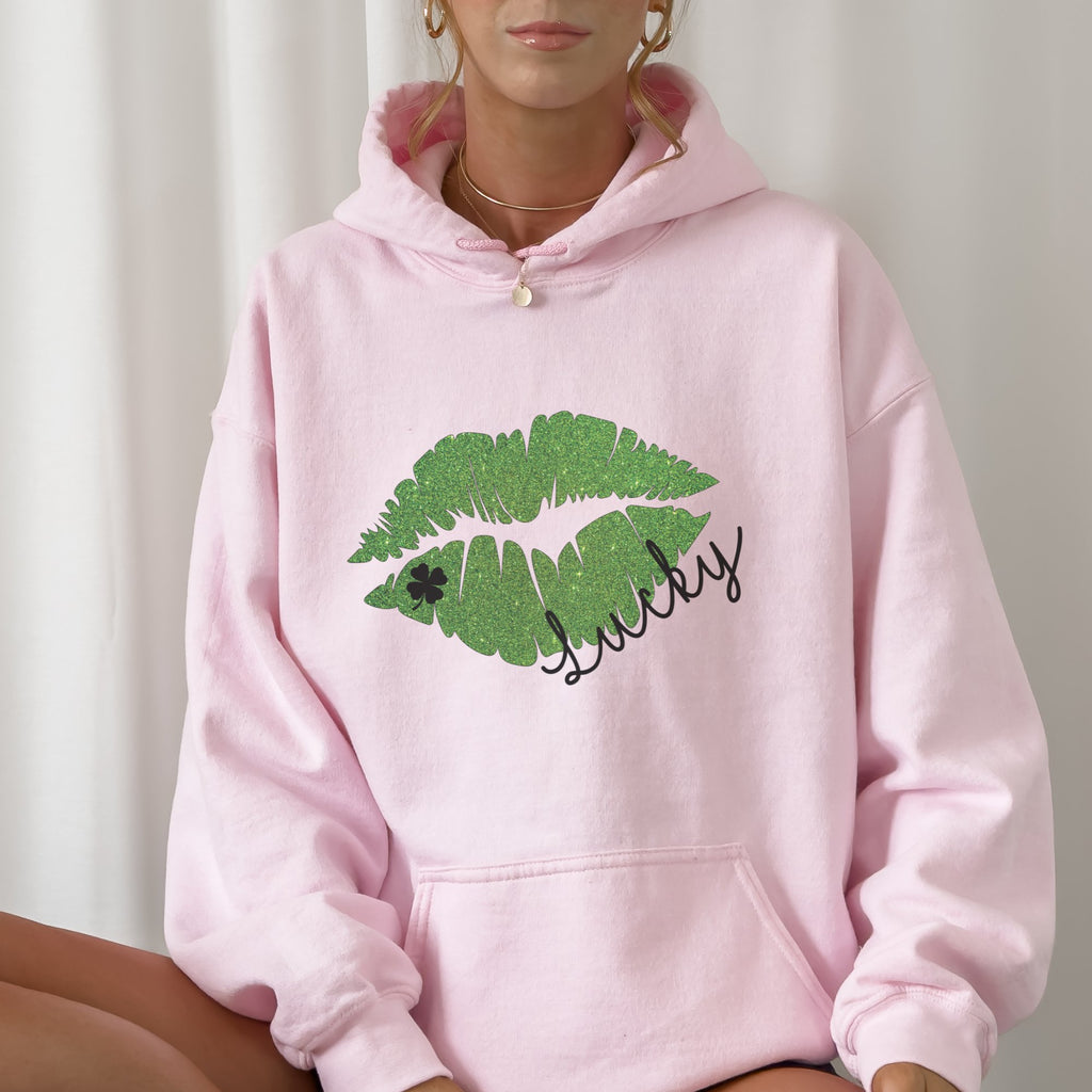 Lucky Lips St. Patrick's Day Hoodie - Trendznmore