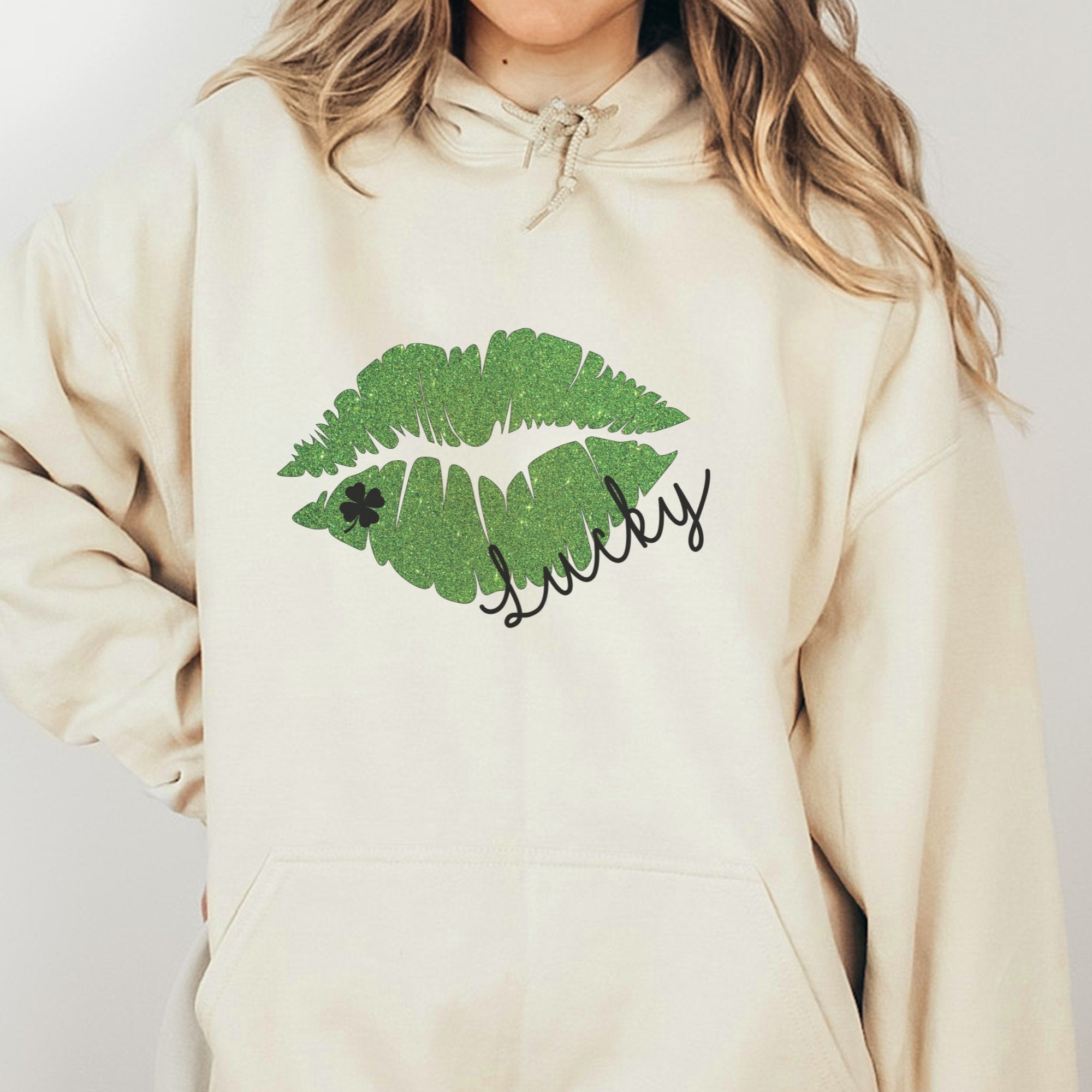 Lucky Lips St. Patrick's Day Hoodie - Trendznmore
