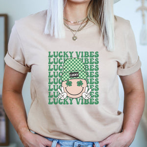 Lucky Smiley Vibes St. Patrick's Day T-Shirt - Trendznmore