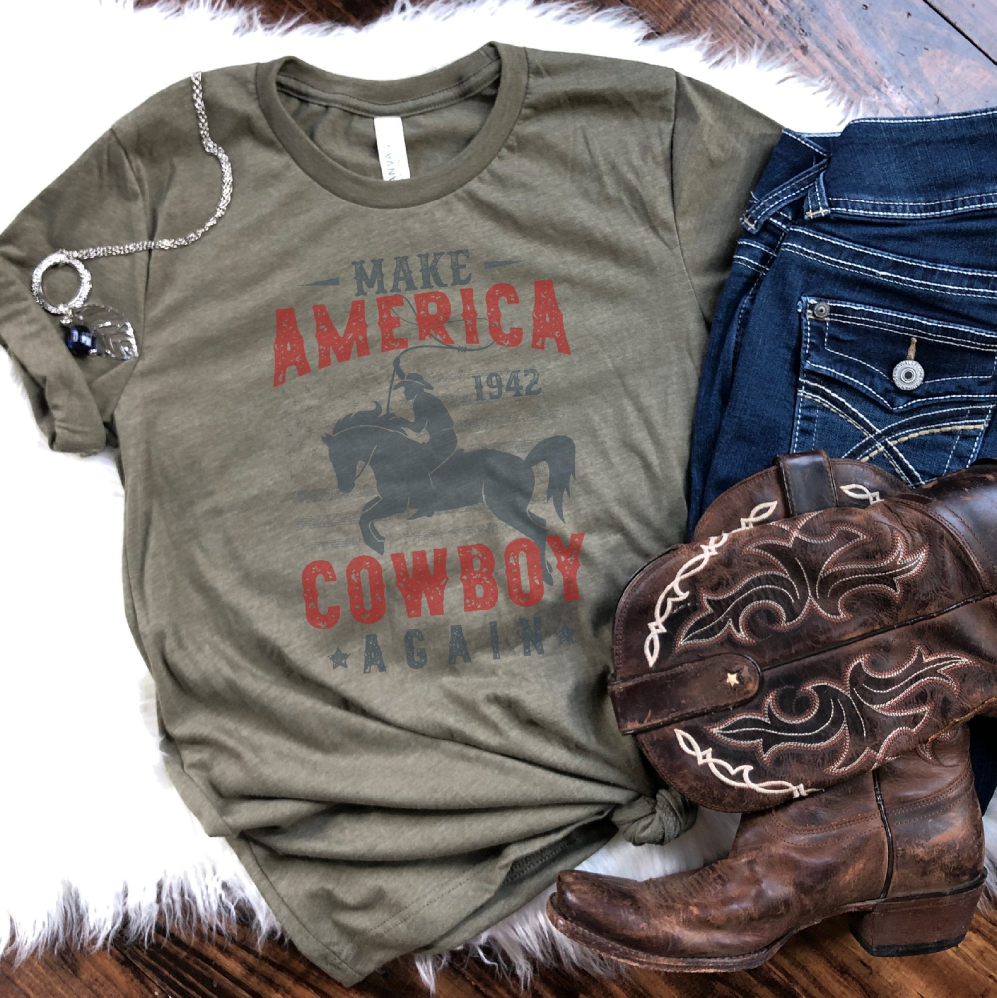 Make America Cowboy Again T-Shirt - Trendznmore