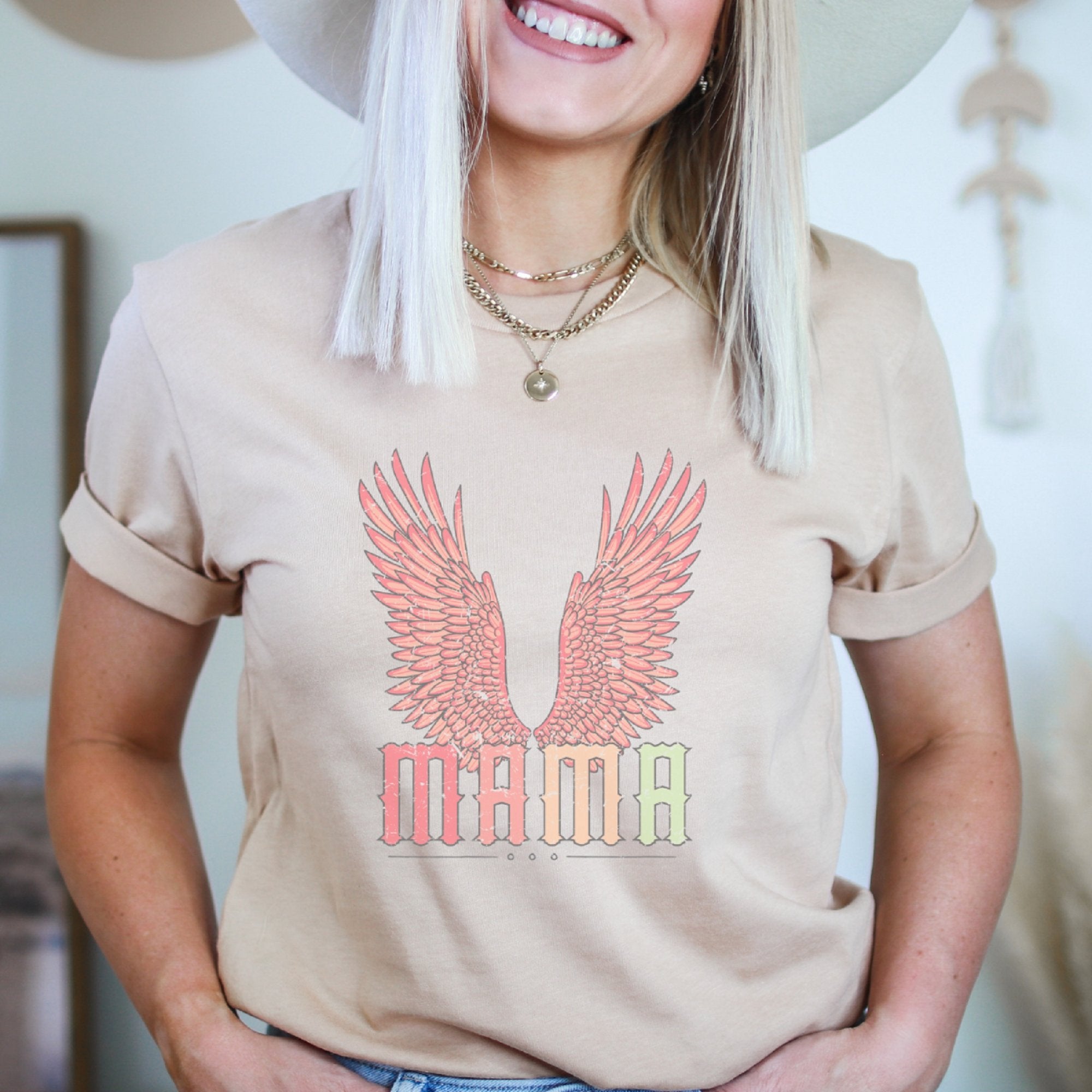 Mama Angel Wings T-Shirt - Trendznmore