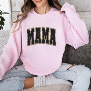 MAMA Black w/ Cheetah Sweatshirt - Trendznmore