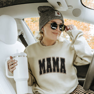 MAMA Black w/ Cheetah Sweatshirt - Trendznmore