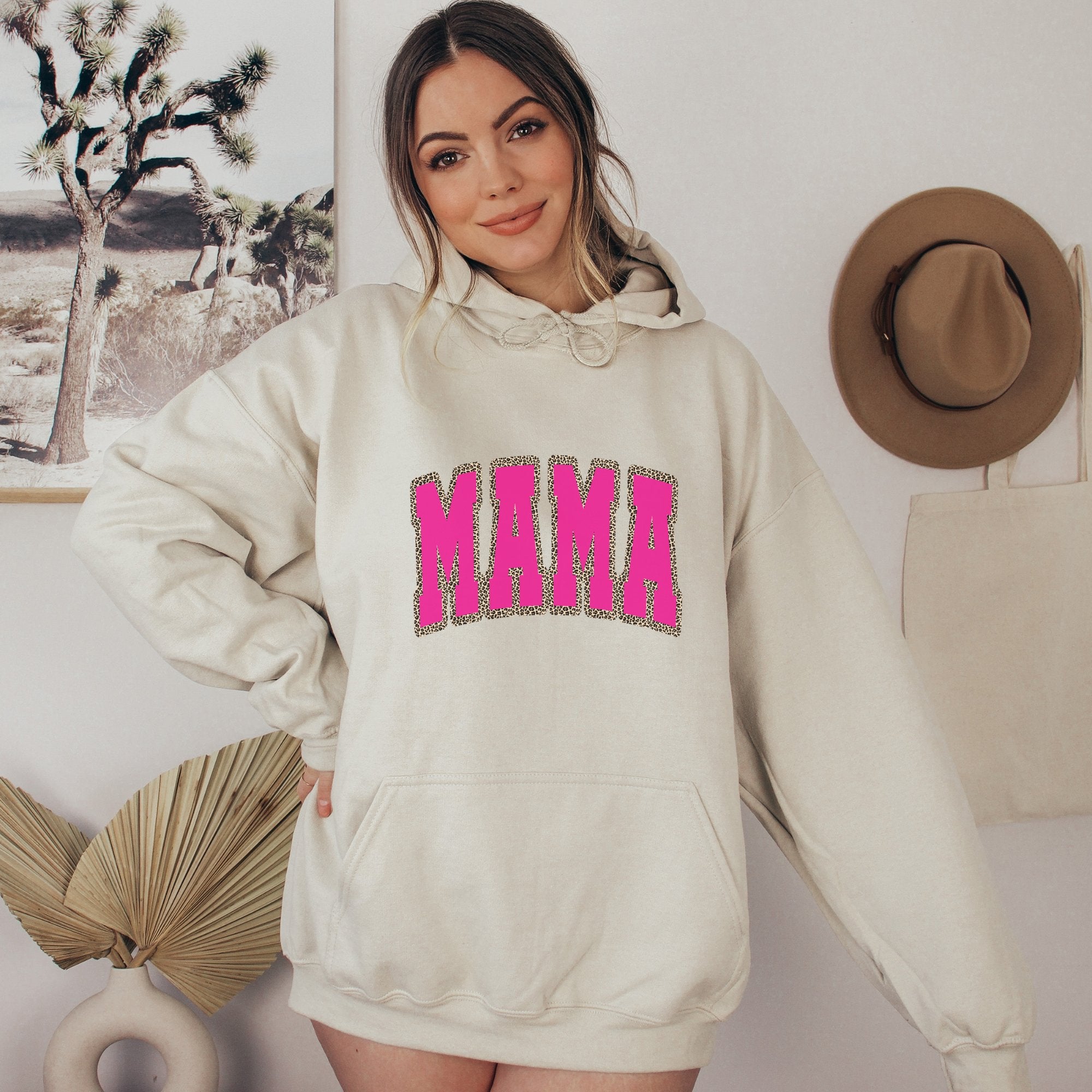 MAMA Pink w/ Cheetah Hoodie - Trendznmore