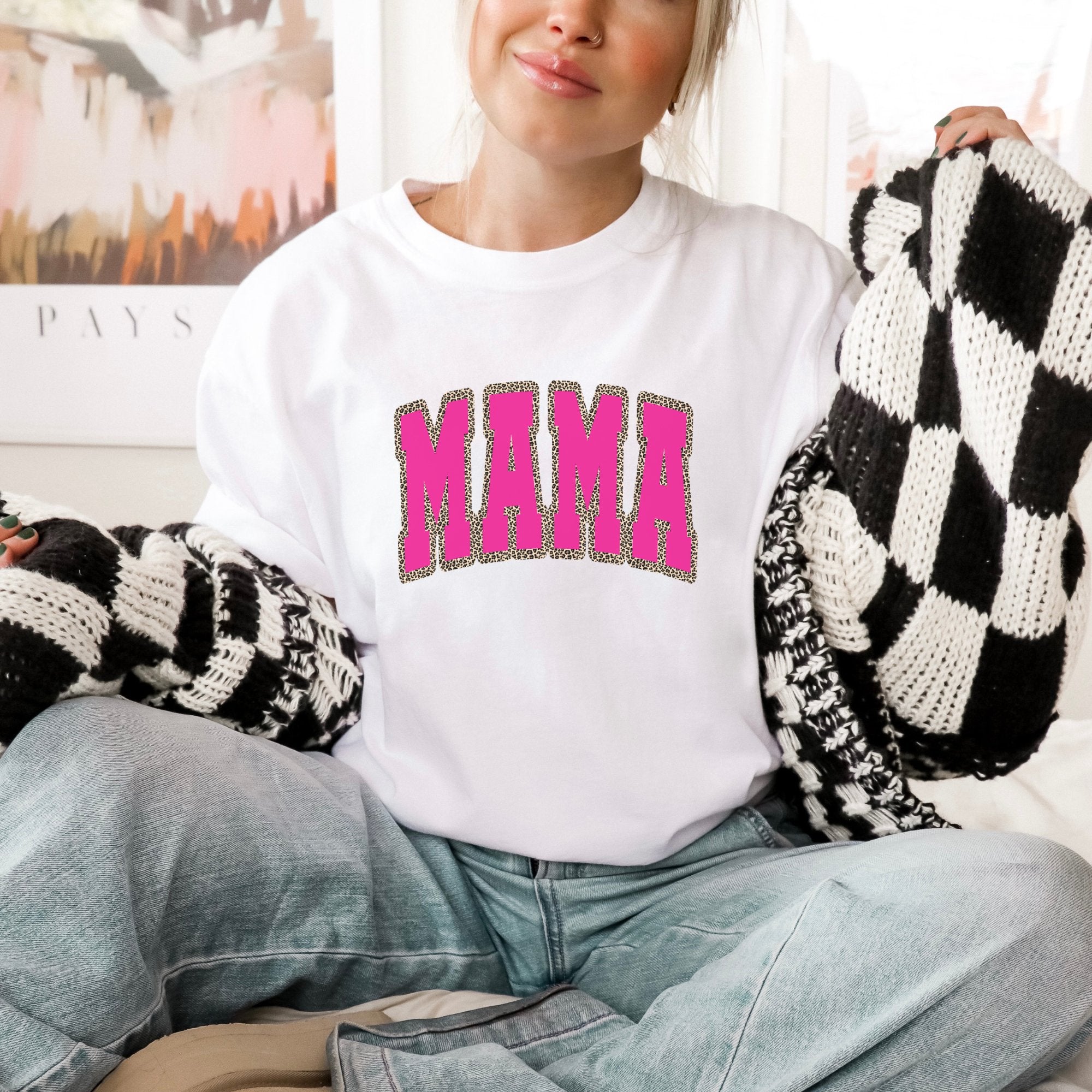 Mama Pink w/ Cheetah T-Shirt - Trendznmore