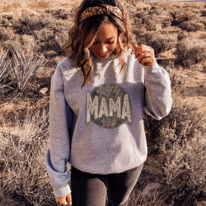 Mama Western Camo Crewneck Sweatshirt - Trendznmore