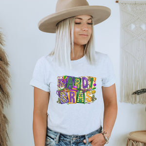 Mardi Gras Grunge T-Shirt - Trendznmore