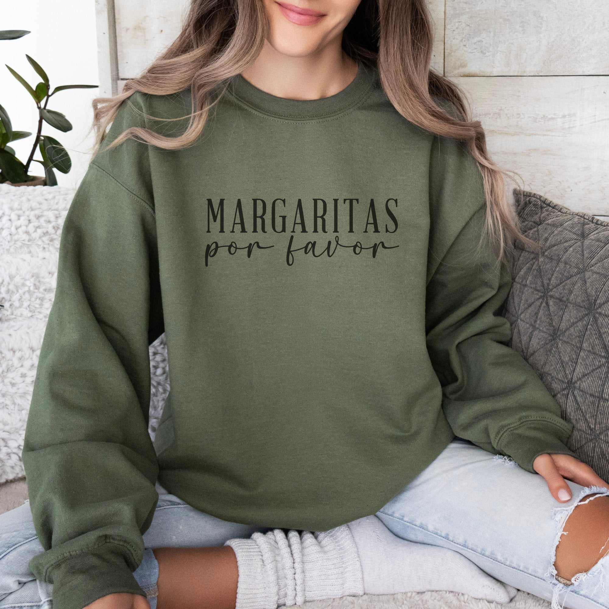 Margaritas Por Favor Crewneck Sweatshirt - Trendznmore