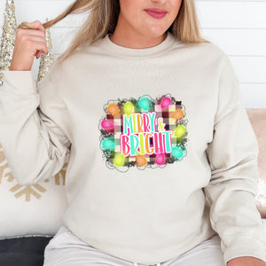 Merry and BRIGHT Christmas Sweatshirt - Trendznmore