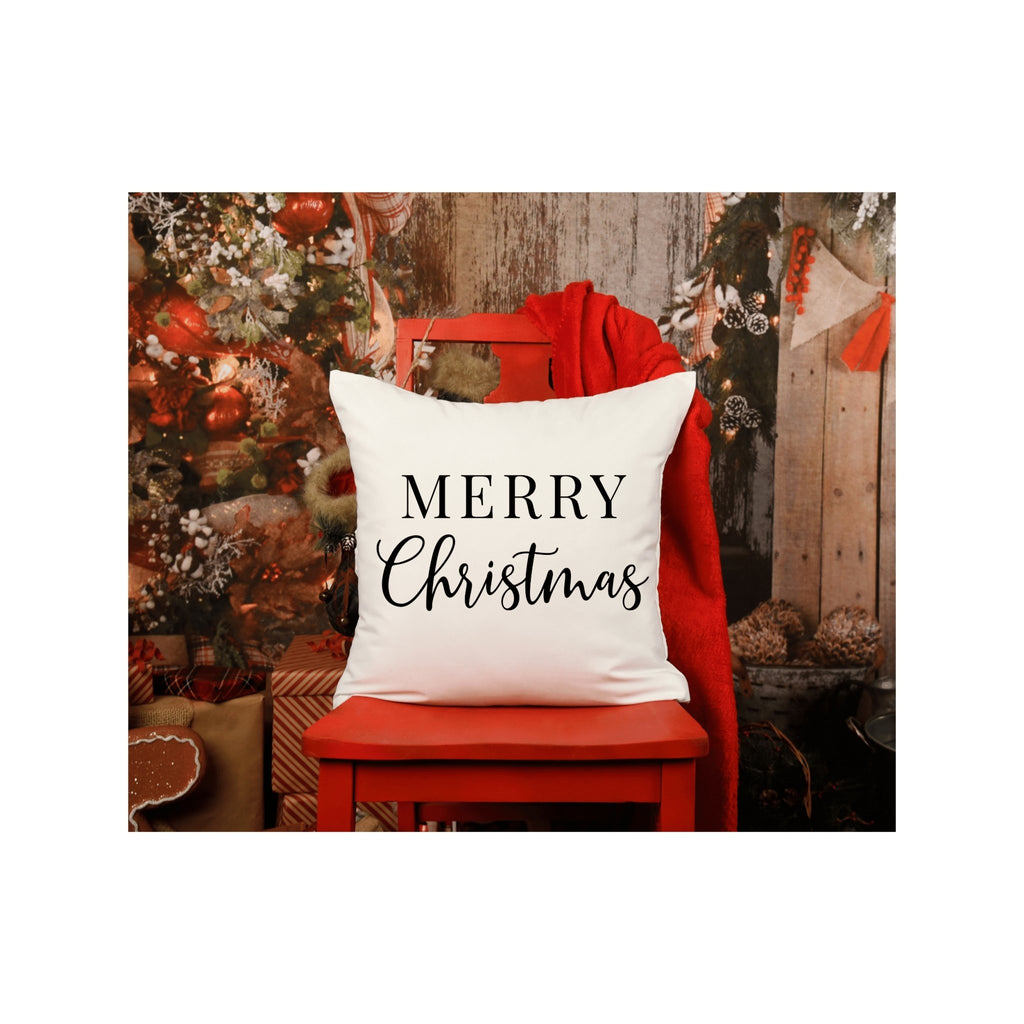 Merry Christmas 18x18 Pillow Cover - Trendznmore
