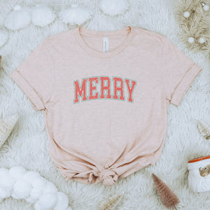Merry Varsity Christmas T-Shirt - Trendznmore