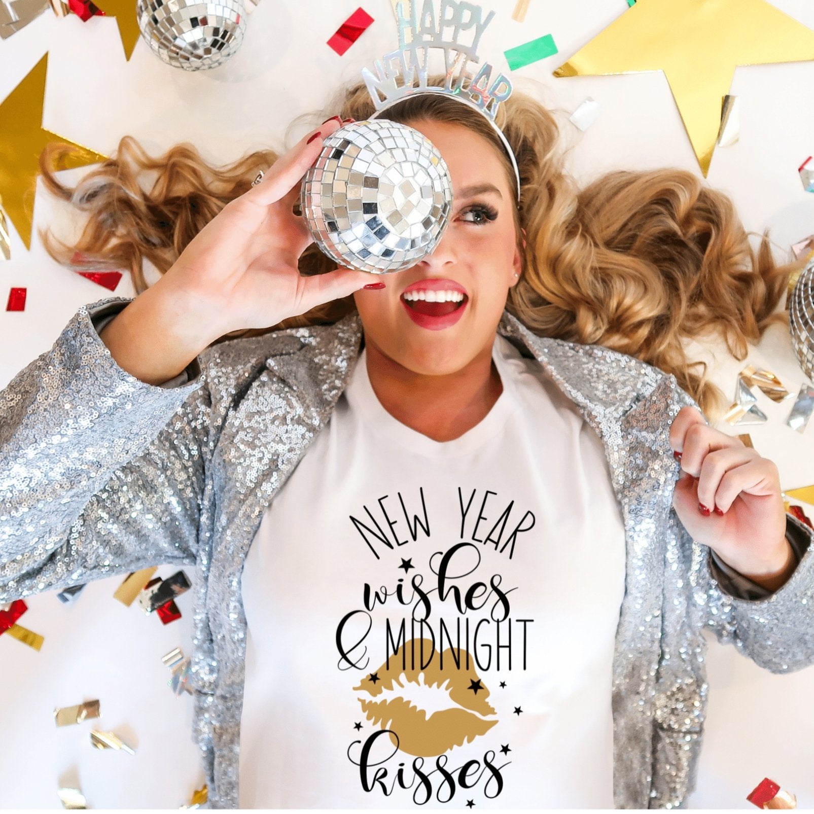New Year Wishes and Midnight Kisses T-Shirt - Trendznmore