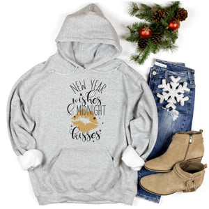 New Years Wishes and Midnight Kisses Hoodies - Trendznmore