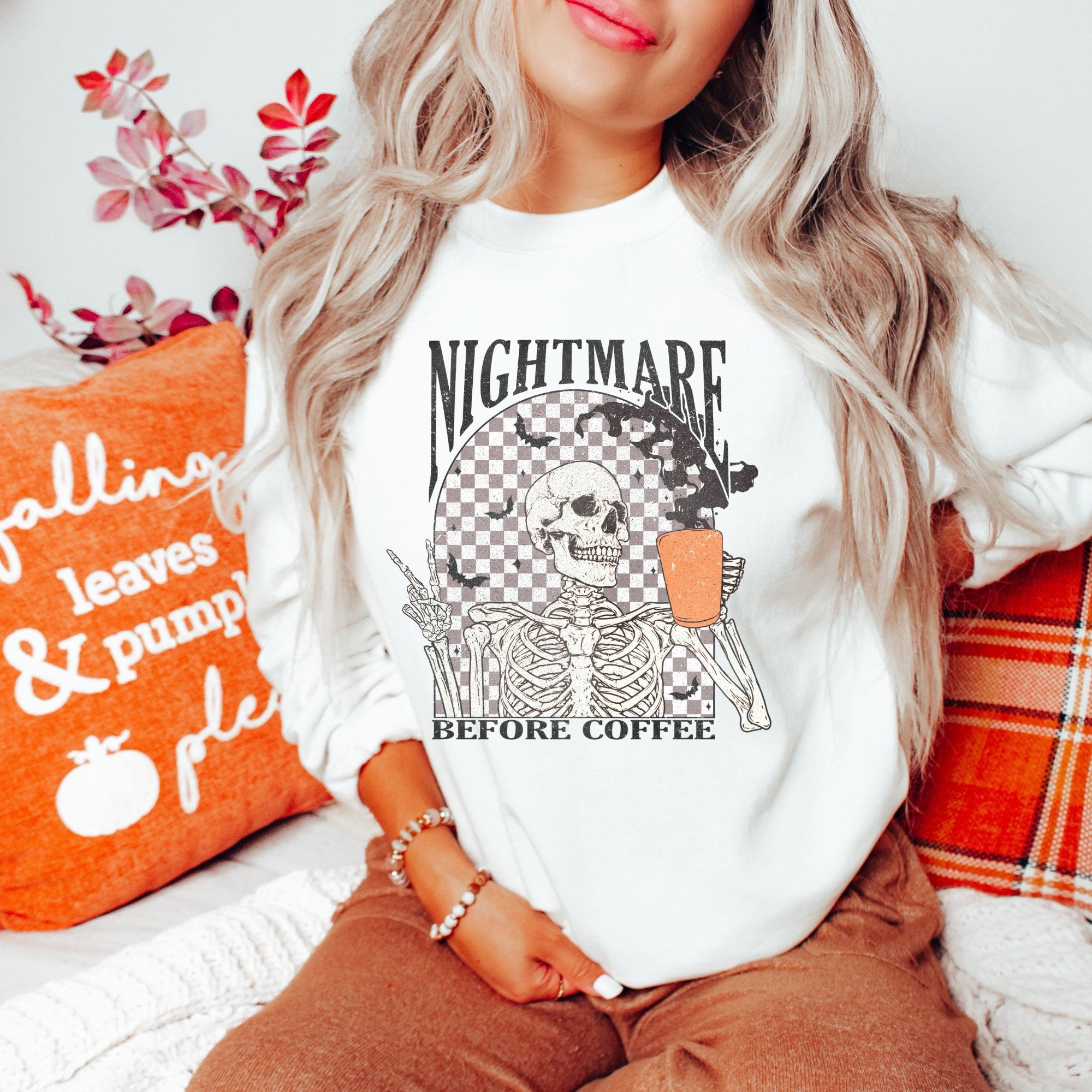 Nightmare Before Coffee Halloween Sweatshirt - Trendznmore