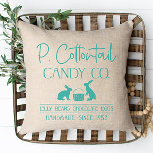 P. Cottontail Candy Co. Pillow Cover - Trendznmore