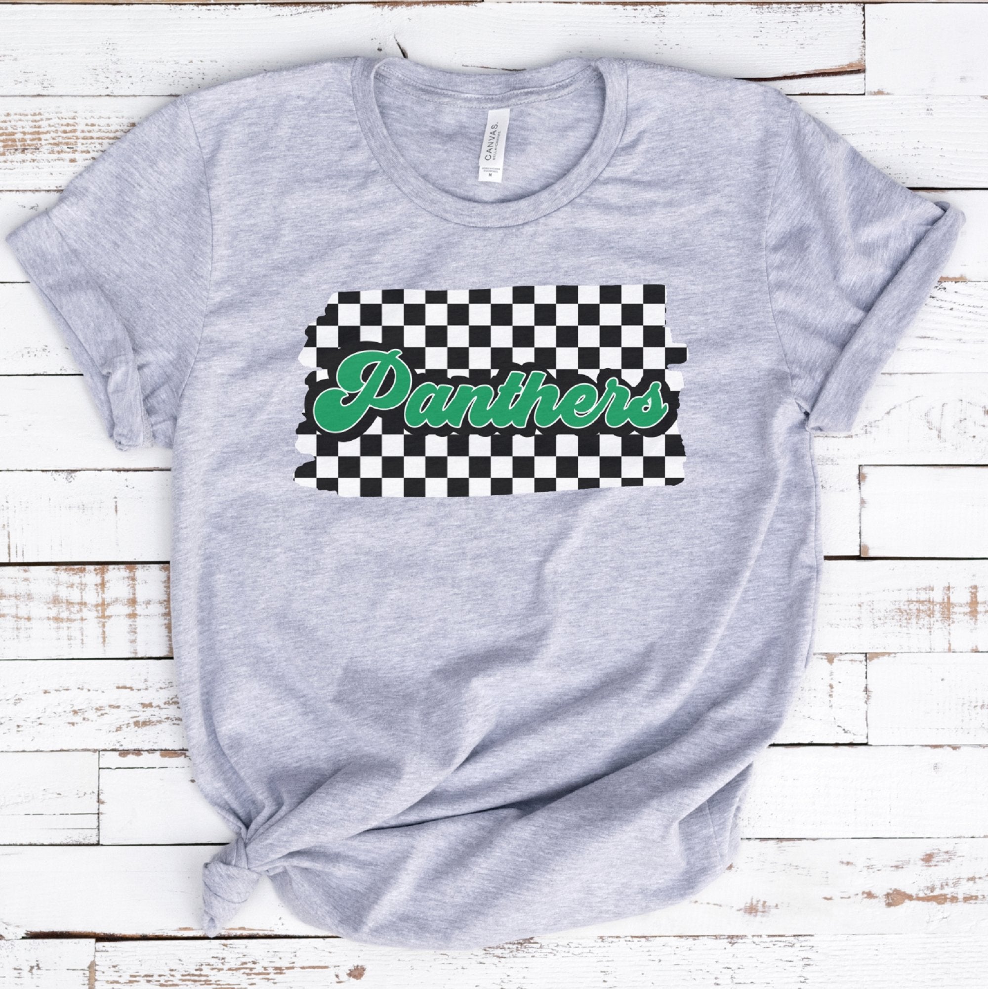 Panthers Checkered Unisex T-Shirt - Trendznmore