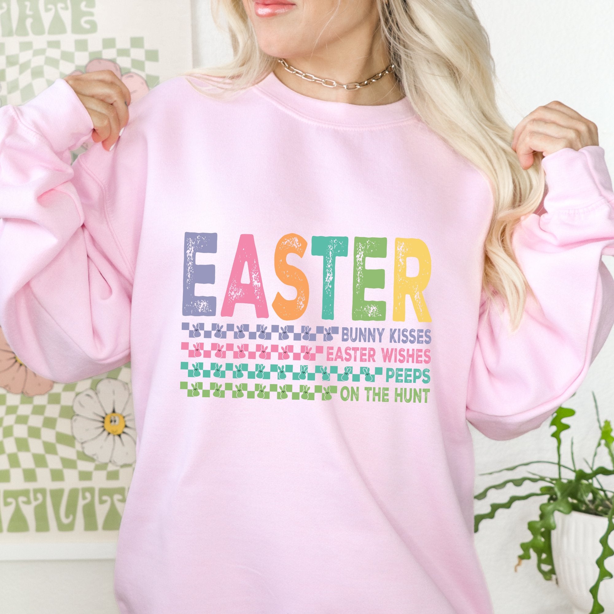 Pastel Easter Crewneck Sweatshirt - Trendznmore