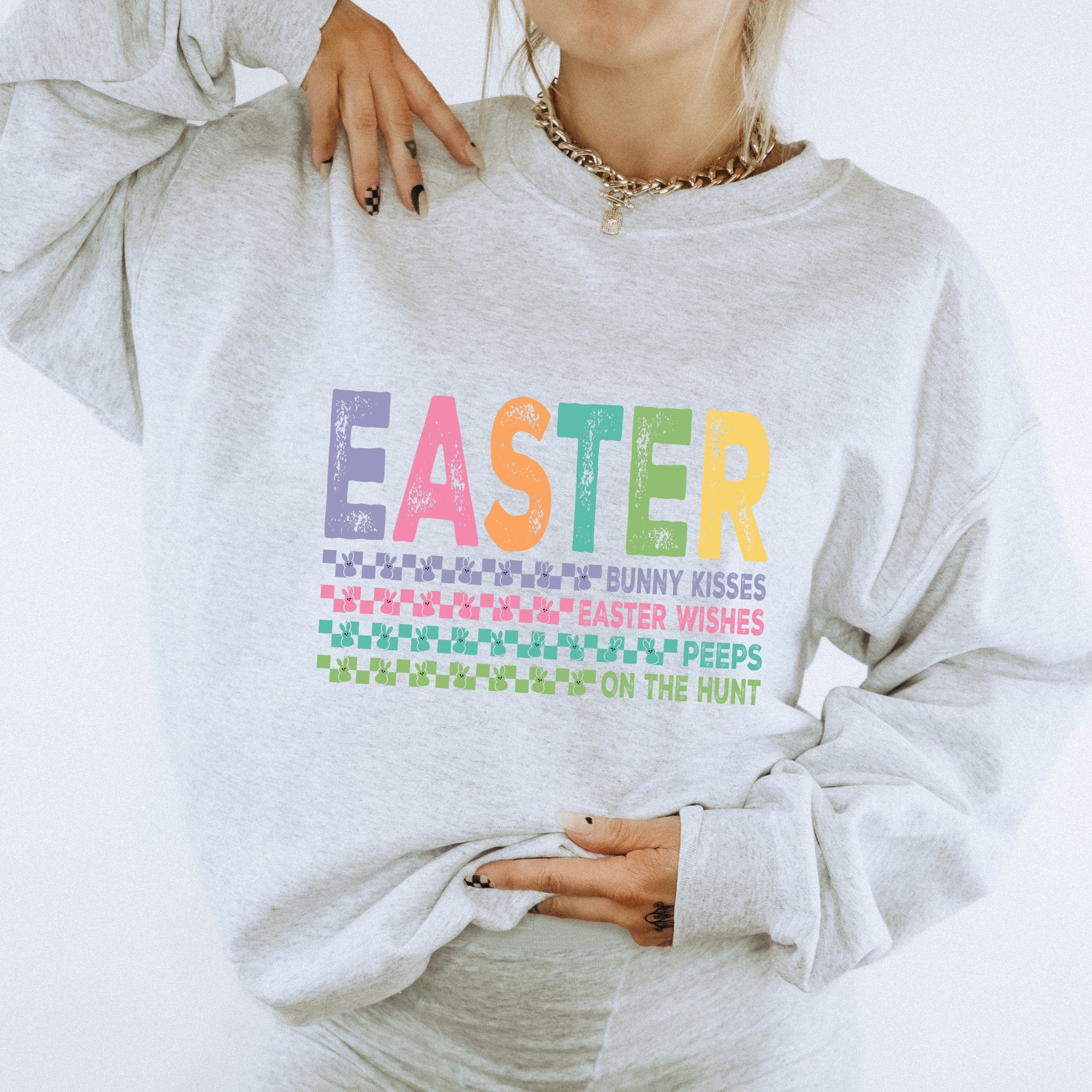 Pastel Easter Crewneck Sweatshirt - Trendznmore