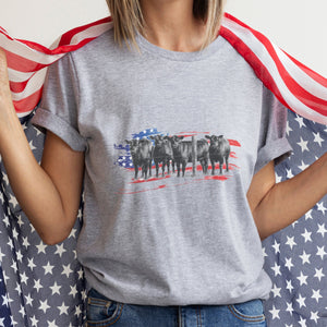 Patriotic Heifer Flag T-Shirt - Trendznmore