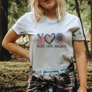 Peace Love America T-Shirt - Trendznmore