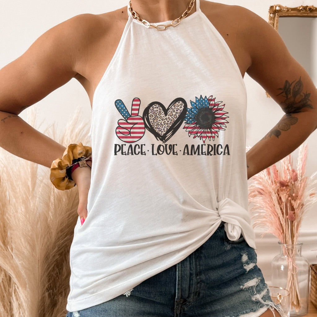 Peace Love America Tank Top - Trendznmore