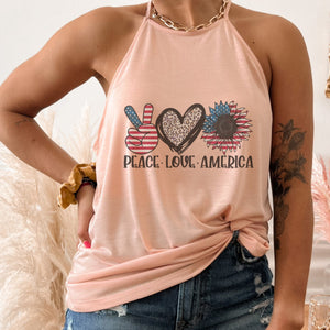 Peace Love America Tank Top - Trendznmore