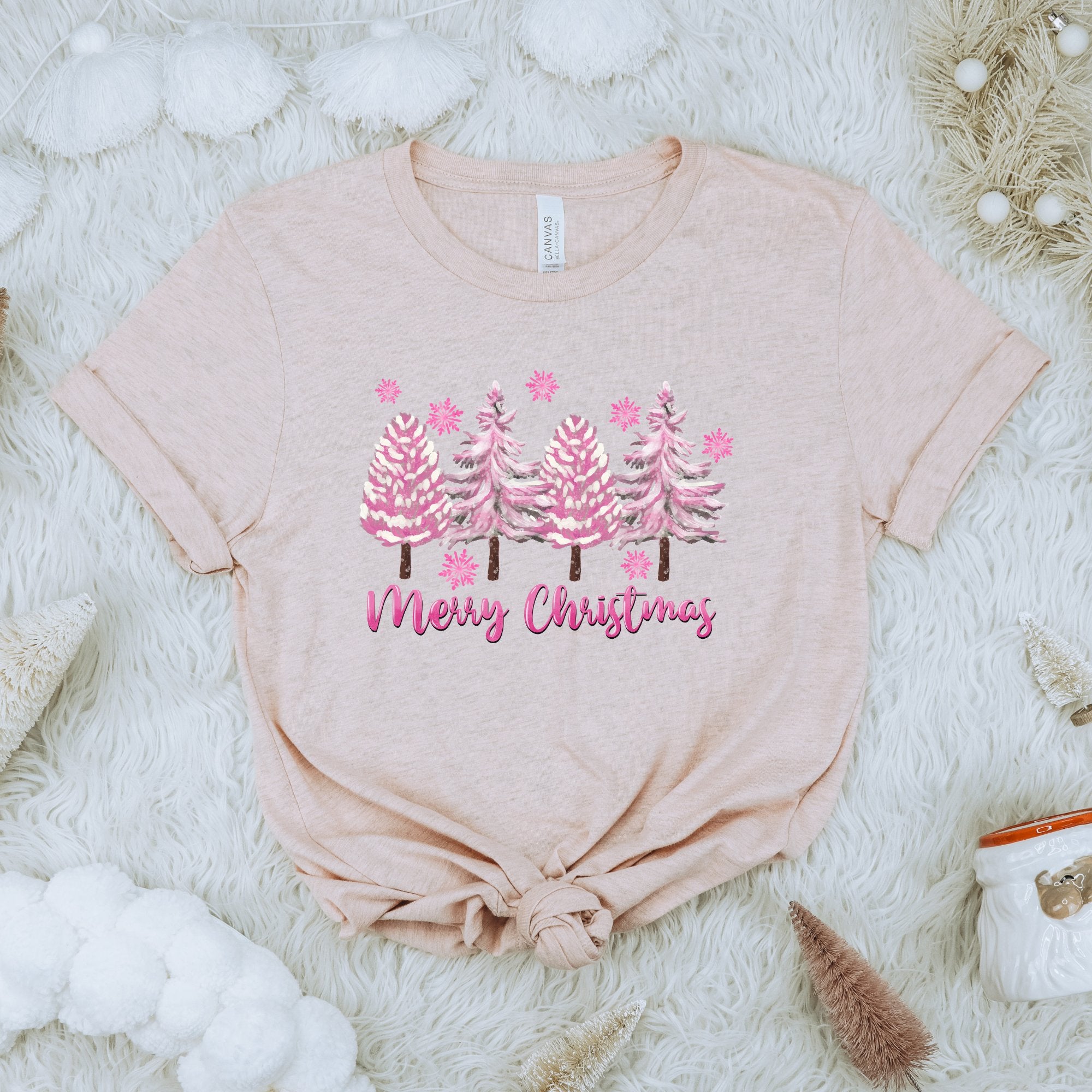 Pink Christmas Trees T-Shirt - Trendznmore
