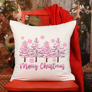 Pink Merry Christmas Pillow Cover - Trendznmore