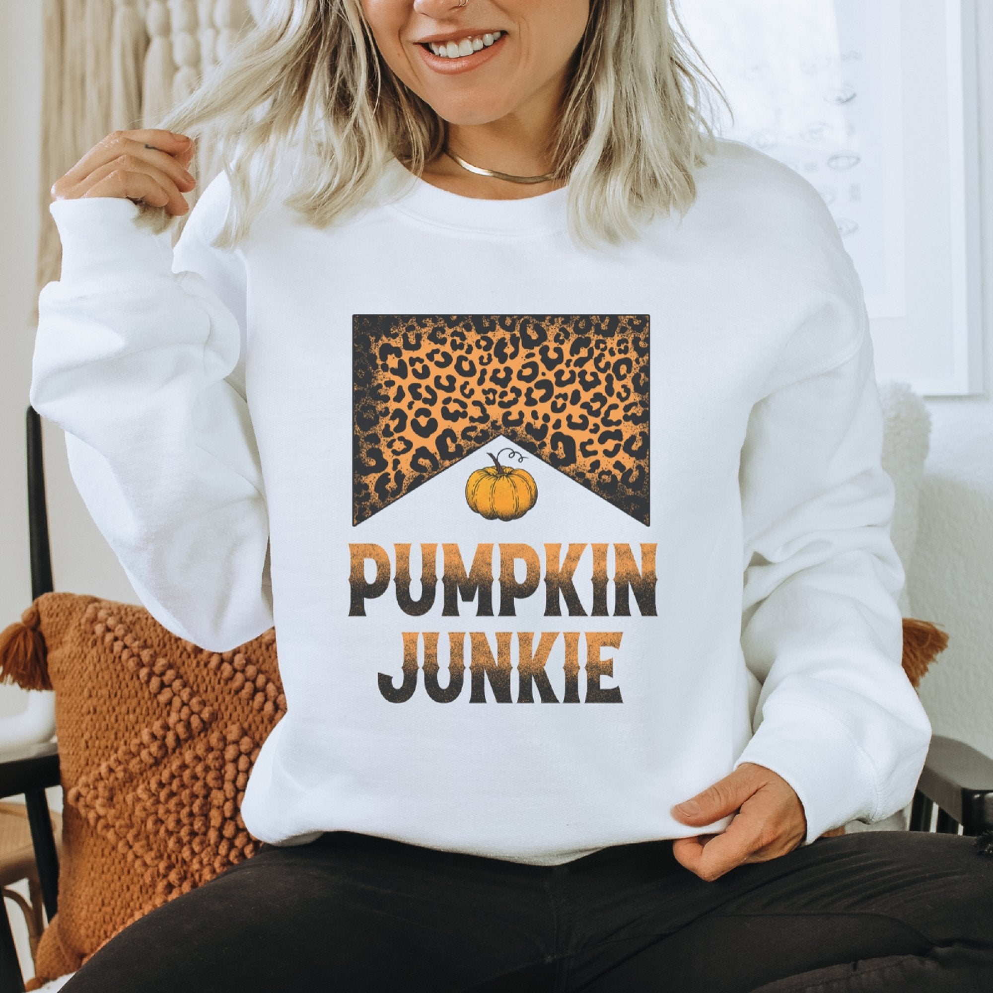 Pumpkin Junkie Crewneck Sweatshirt - Trendznmore