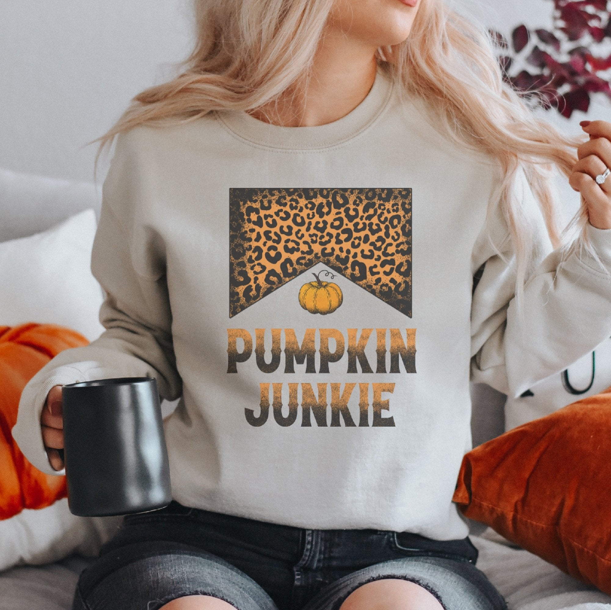 Pumpkin Junkie Crewneck Sweatshirt - Trendznmore