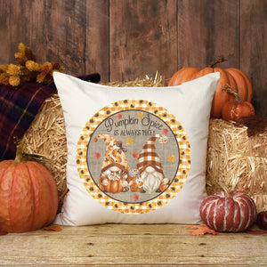 Pumpkin Spice is Always Nice Fall Gnome Pillow Cover - Trendznmore
