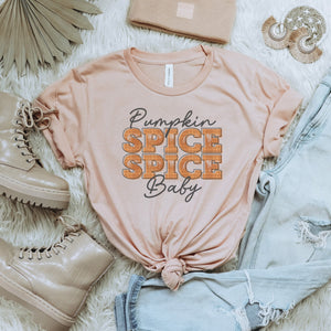Pumpkin Spice Spice Baby Fall Graphic Tee - Trendznmore