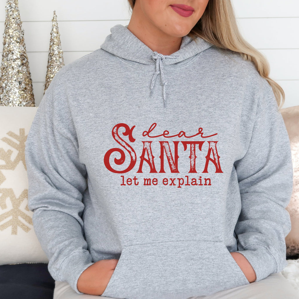 Red Dear Santa, Let Me Explain Christmas Hoodie - Trendznmore