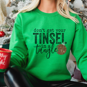 Red Tinsel in a Tangle Christmas Sweatshirt - Trendznmore