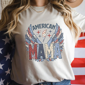 Retro American Mama Rock-n-Roll T-Shirt - Trendznmore