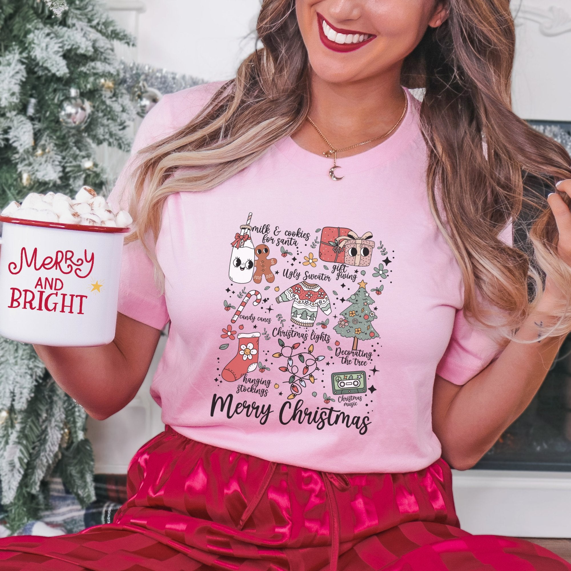 Retro Everything Christmas T-shirt - Trendznmore